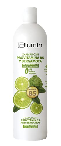 Blumin Champú efecto Anti-Frizz con Bergamota y Provitamina B5, Volumen y Brillo, 1000 ml