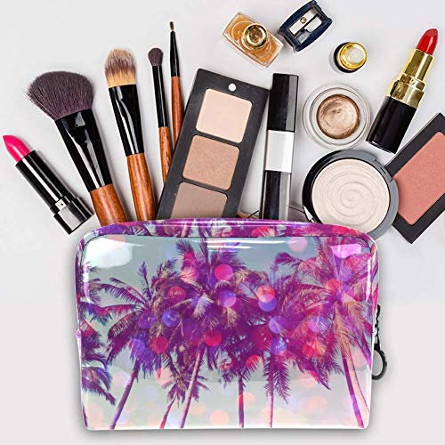 Bolsa de maquillaje portátil con cremallera bolsa de aseo de viaje para las mujeres práctico almacenamiento cosmético bolsa fiesta glamour
