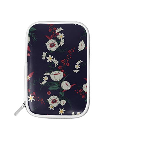 Bolsas de maquillaje grandes para mujeres Motivos botánicos florales Estuche de maquillaje de flores Estuche de lápices para niña Funda de maquillaje multifuncional Niños para hombres Mujeres