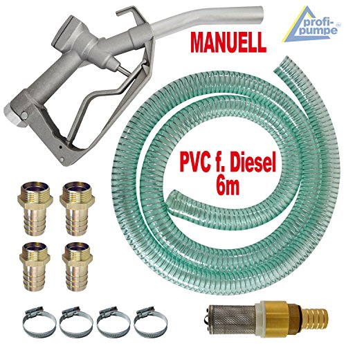 BOMBA DIESEL - BOMBA DE TRANSFERENCIA - BOMBA COMBUSTIBLE - BOMBA SUCCIÓN DIESEL"STAR 160-4" kit completo con manguera de 6m, pistola de aluminio y accesorios de calidad - BOMBA TRASVASE GASOIL 230V