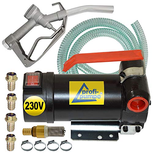 BOMBA DIESEL - BOMBA DE TRANSFERENCIA - BOMBA COMBUSTIBLE - BOMBA SUCCIÓN DIESEL"STAR 160-4" kit completo con manguera de 6m, pistola de aluminio y accesorios de calidad - BOMBA TRASVASE GASOIL 230V