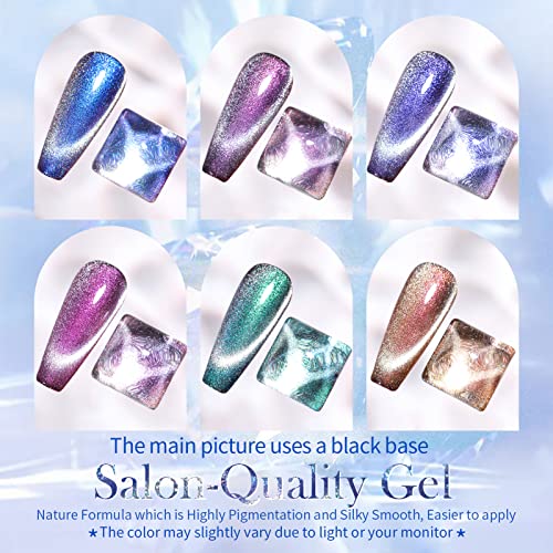 BORN PRETTY Esmalte Semipermanente Magnético, Kit uñas Semipermanentes Pintauñas Permanente Soak Off UV LED Gel Nail Polish Nail Art Manicure Salon DIY at Home