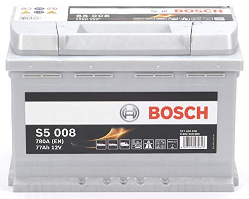 Bosch S5008 Batería de coche 77A/h 780A tecnología de plomo-ácido para vehículos sin sistema Start y Stop