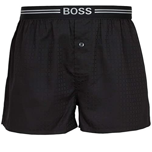 BOSS 2 EW Calzoncillos Tipo bóxer para Hombre, 002 Black/Black Checked, L (Pack de 2)