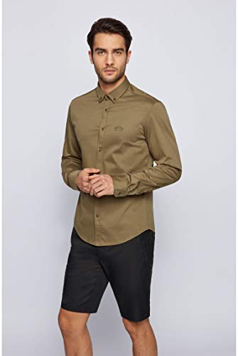 BOSS Biado_r 10233753 01 Camisa, Verde, S para Hombre