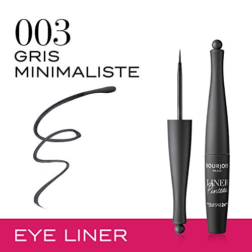 Bourjois Liner Pinceau Eyeliner, Tono 003 Gris Minimaliste, 2.5 ml