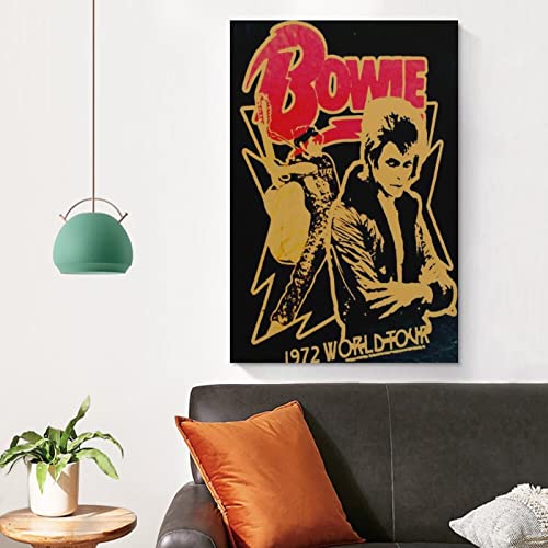 Bowie Blog Vintage Poster,Modern Canvas Painting Unique Artwork Decoración Óleo Pintura Cartel Sala Decoración Hogar 40x60cm