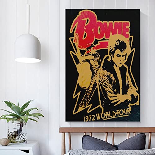Bowie Blog Vintage Poster,Modern Canvas Painting Unique Artwork Decoración Óleo Pintura Cartel Sala Decoración Hogar 40x60cm