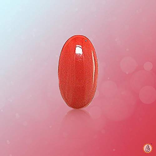 Brahmatells Rojo Coral Ovalado Manzana Roja Moonga Piedra Preciosa Suelta para Hombres Y Mujeres