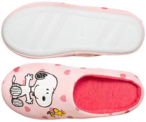 Brandsseller Zapatillas de estar por casa para mujer, diseño con motivos de Snoopy, color Rosa, talla 36/37 EU