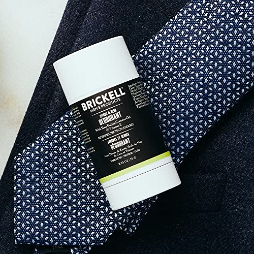 Brickell Men's Products Desodorante natural para hombres, natural y orgánico, sin aluminio, alcohol ni bicarbonato de sodio, 78 ml (Cítricos y Hierbas)