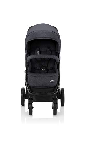 BRITAX RÖMER Carrito Bebe B-AGILE M Compacto y Plegable con una Mano Niños de 0 a 22 kg desde el Nacimiento hasta los 4 Años, Black Shadow