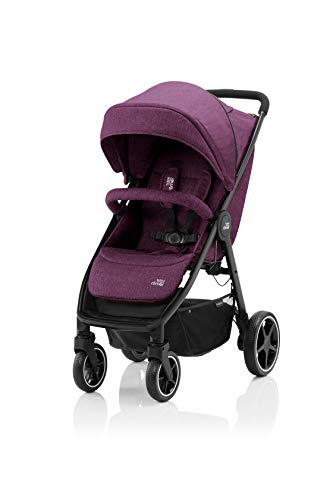 BRITAX RÖMER Carrito Bebe B-AGILE M Compacto y Plegable con una Mano Niños de 0 a 22 kg desde el Nacimiento hasta los 4 Años, Cherry Wine