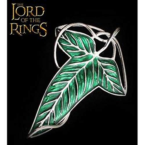 Broche/colgante élfico de hoja verde de Lorien de «El Señor de los anillos»