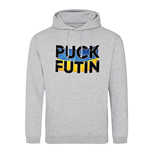 B&S Boutique Fuck Puck Futin Ukraine Ukrainian Lover Support Sudadera con Capucha Gris Unisex Size XXL