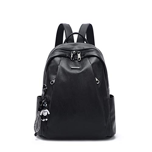 BUKESIYI Mujer Bolsos Mochila Niña Vestir Antirobo Pequeña Casual Bandolera Portatil PU Cuero Piel CCES78304 Fekete