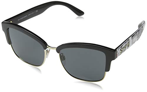 BURBERRY 0Be4265 372387 54 Gafas de Sol, Negro (Black/Gold/Grey), Mujer