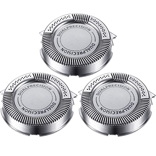 Cabezales Reemplazos de Afeitadora Eléctrica de Hombres Piezas de Corte Cuchillas Rotativas Compatible con Philips HQ8 PT720 PT725 PT860 HQ7310 HQ6070 HQ6090 AT890 AT899 AT750 (3 Piezas)