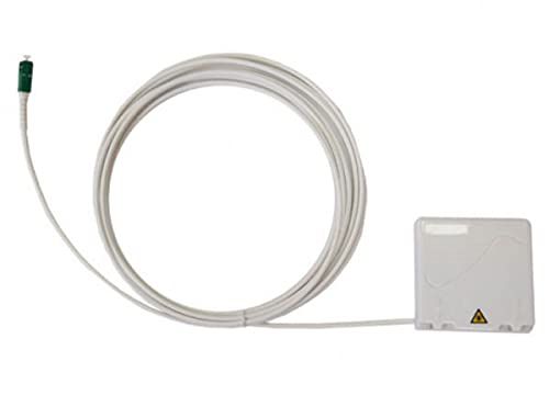 cable fibra optica para Router - Latiguillo Monomodo FTTH - 9/125 OS2 - SC/APC-SC/APC Simplex Operadores Movistar Jazztel Vodafone Orange (BLANCO, 5M)