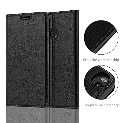 Cadorabo Funda Libro para Xiaomi Mi MAX 2 en Negro Antracita - Cubierta Proteccíon con Cierre Magnético, Tarjetero y Función de Suporte - Etui Case Cover Carcasa
