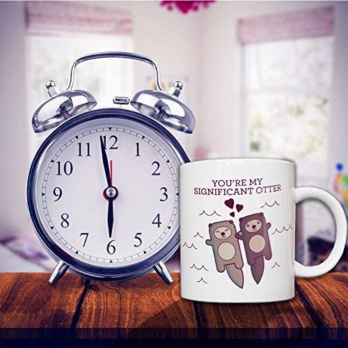 Café Té Taza de cerámica Taza- Nutria significativa -12 Oz Impreso en ambos lados para sus hombres Mujeres Oficina Papá Mamá Niños Cumpleaños personalizados Regalos