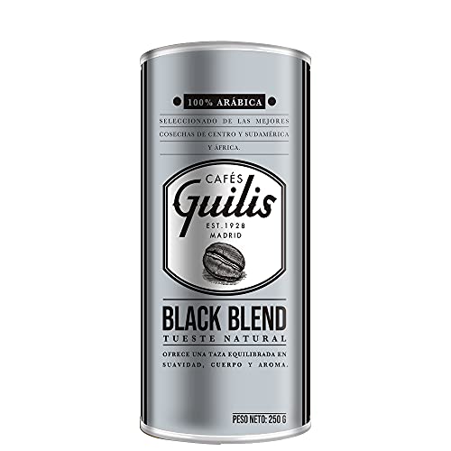 CAFES GUILIS DESDE 1928 AMANTES DEL CAFE Café Molido Natural Black Blend de Tueste Natural - Pack 3 Latas 250 gr