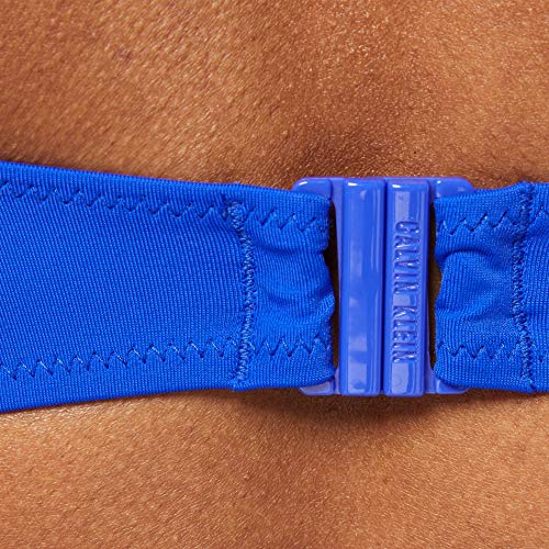 Calvin Klein Bandeau Rp Bikini, Azul (Surf The Web), S para Mujer