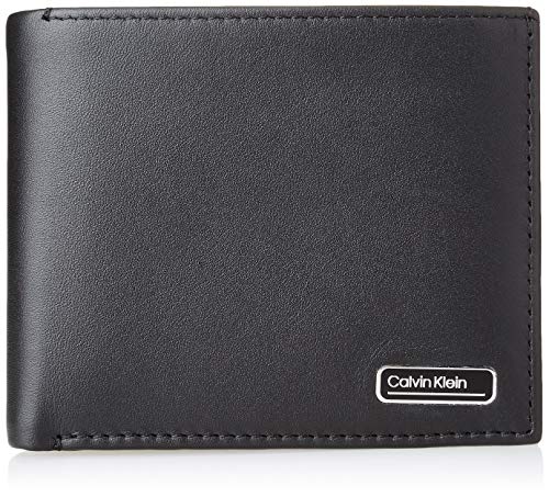 Calvin Klein Bifold 5CC W/Coin, Accesorio Billetera de Viaje para Hombre, Black, One Size