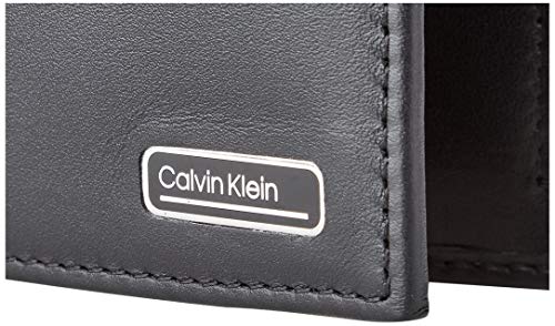 Calvin Klein Bifold 5CC W/Coin, Accesorio Billetera de Viaje para Hombre, Black, One Size