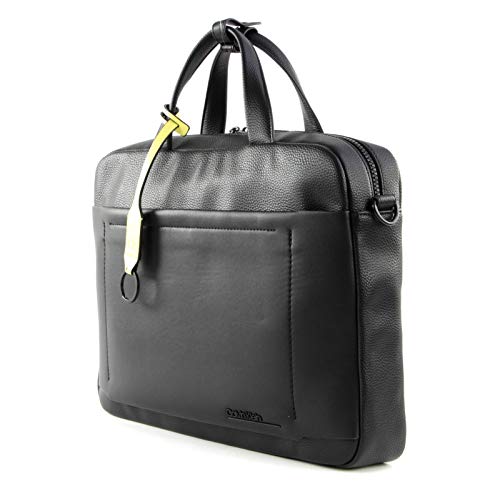 Calvin Klein CK Duty Laptop Bag, Maletines para Hombre, Negro, OS