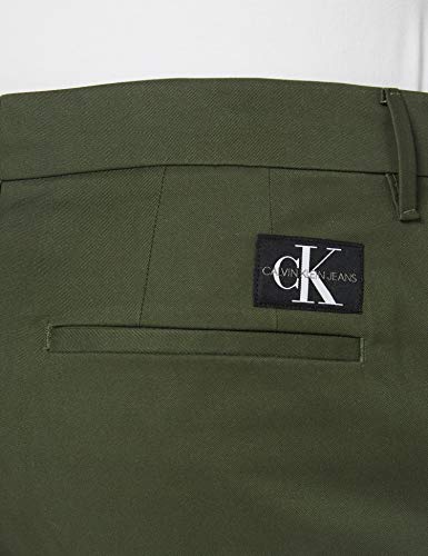 Calvin Klein Ckj026 Slim Stretch Chino Pant Pantalones, Deep Depths, 32W / 34L para Hombre