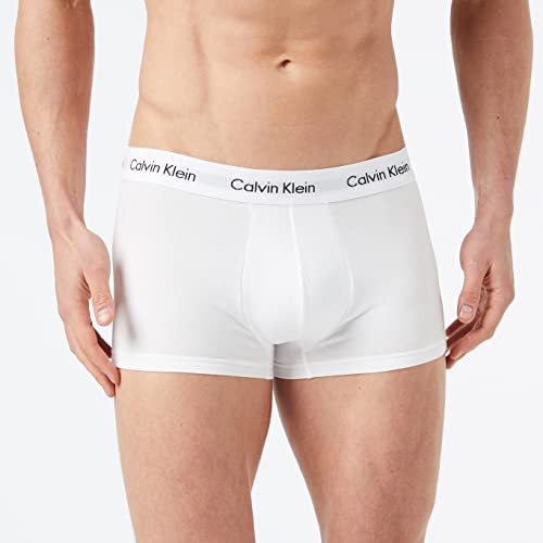 Calvin Klein Cotton Stretch Trunk 3Pk Bóxer, Blanco (White), M (Pack de 3) para Hombre