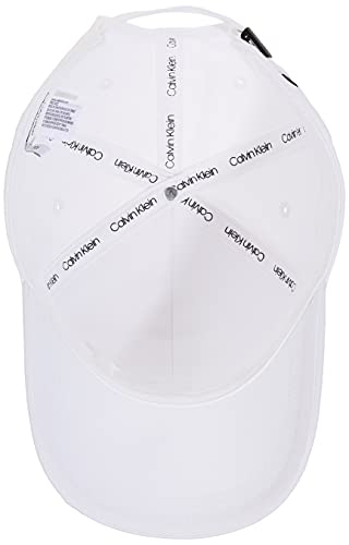 Calvin Klein Cotton Twill Cap Gorra de béisbol, Blanco (White 101), Talla única (Talla del Fabricante: OS) para Hombre