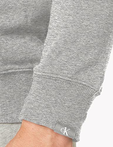 Calvin Klein Full Zip Hoodie Sudadera con Capucha, Grey Heather, S para Hombre