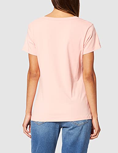 Calvin Klein Jeans Camiseta Delgada con Cuello en V con Monograma, Blossom, S para Mujer