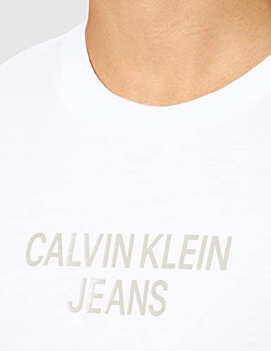 Calvin Klein Jeans Camiseta Easy Institutional, Bright White, M para Mujer