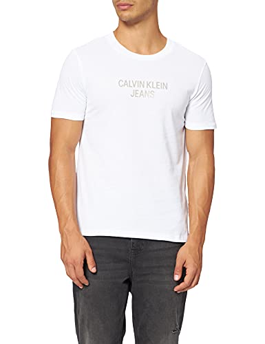 Calvin Klein Jeans Camiseta Easy Institutional, Bright White, M para Mujer