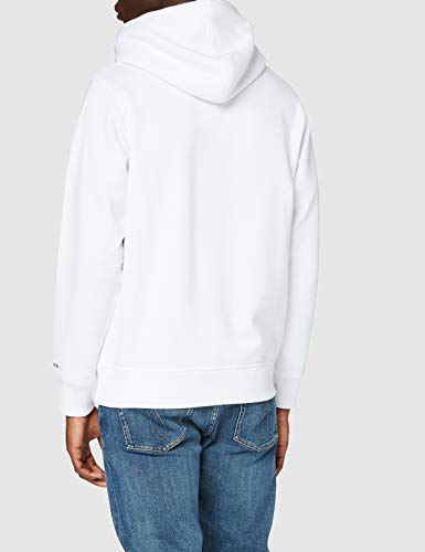 Calvin Klein Jeans CK Essential Hoodie, Suéter para Hombre, Blanco (Bright White), XL