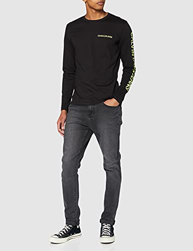 Calvin Klein Jeans Essential Instit LS-Camiseta, CK Black, M para Hombre