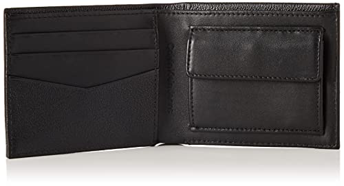 Calvin Klein Jeans Logo Emboss Billfold W/Coin, Accesorio de Viaje-Billetera Plegable Triple para Hombre, Schwarz, Talla única