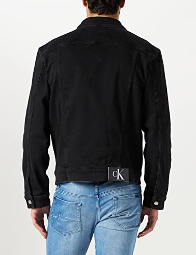 Calvin Klein Jeans Modern Essential Jacket Chaqueta, Denim Black, L para Hombre