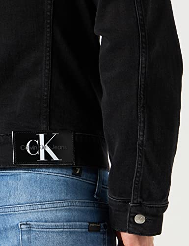 Calvin Klein Jeans Modern Essential Jacket Chaqueta, Denim Black, L para Hombre