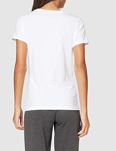 Calvin Klein S/s Crew Neck 2pk Top de Pijama, White, M para Mujer