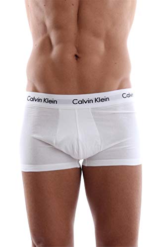 Calvin Klein Troncos De Boxeador 3-Pack Baja Altura Hombres, Blanco Medio