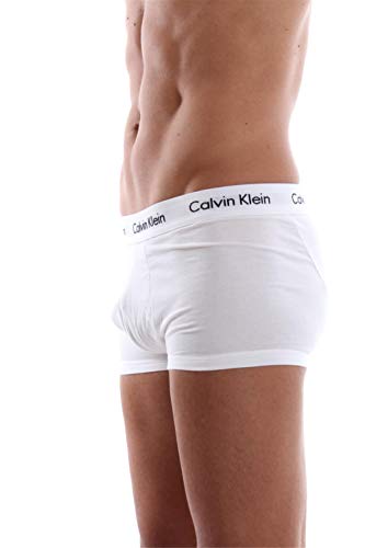 Calvin Klein Troncos De Boxeador 3-Pack Baja Altura Hombres, Blanco Medio