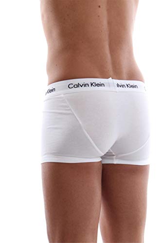 Calvin Klein Troncos De Boxeador 3-Pack Baja Altura Hombres, Blanco Medio