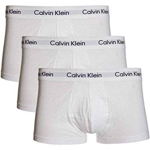 Calvin Klein Troncos De Boxeador 3-Pack Baja Altura Hombres, Blanco Medio