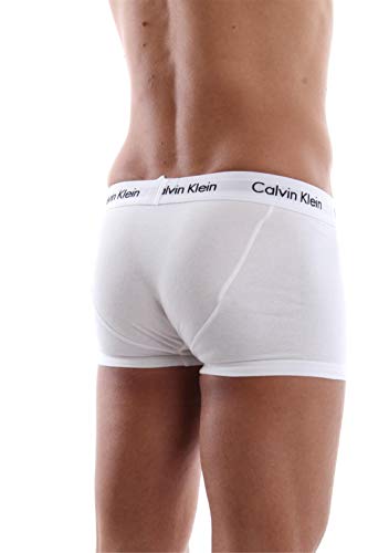 Calvin Klein Troncos De Boxeador 3-Pack Baja Altura Hombres, Blanco Medio