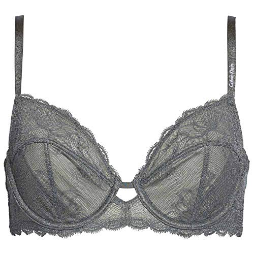 Calvin Klein Unlined Full Coverage Sujetador, Gris (Mountain Ash Amh), C (Talla del Fabricante: 0C38) (Pack de 2) para Mujer