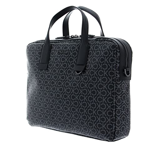 Calvin Klein Warmth Monogram Laptop Bag Black Monogram